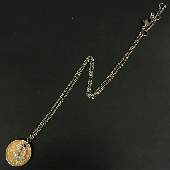 AUTH Christian Dior CD Logo Pendant Necklace Gold - Picture 2 of 5